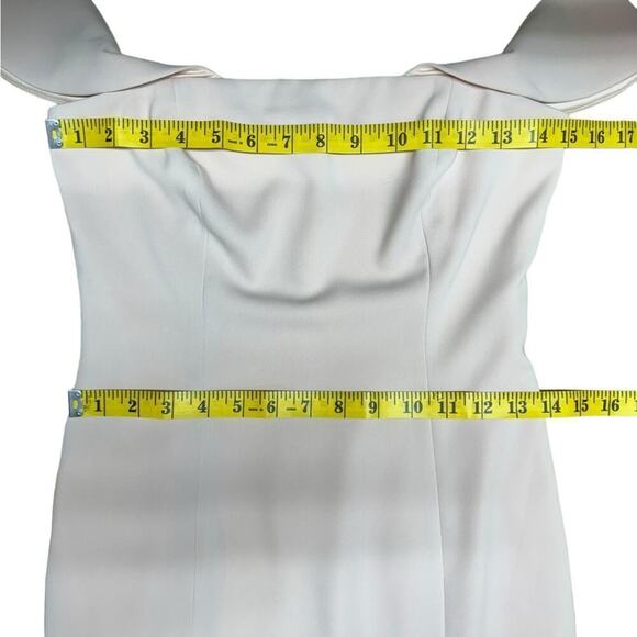 Jay Godfrey Downie Gown Midi Dress Nude Pink Off Shoulder Stretch Size 2 - Picture 15 of 16